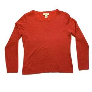 Peck & Peck Pure 100%‎ Cashmere Sweater Womens Large 2-Ply Crew Neck Long Sleeve